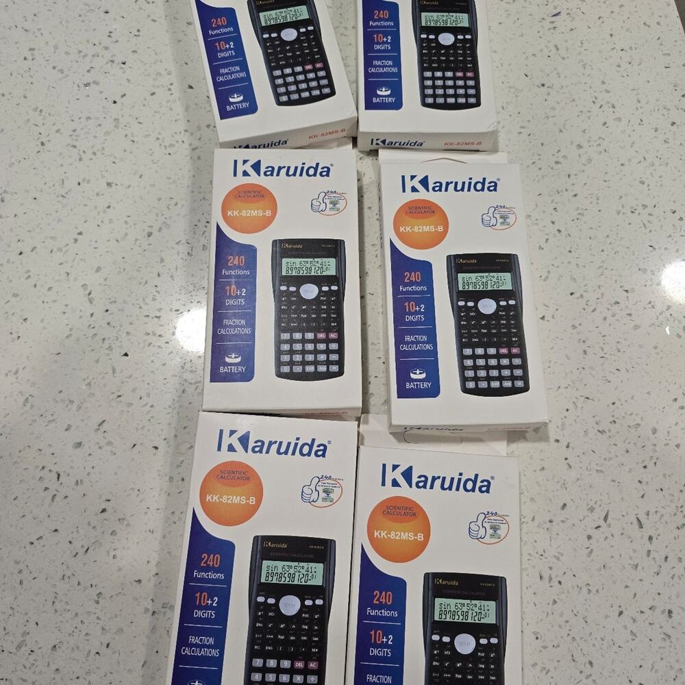 Set of 6 scientific calculators